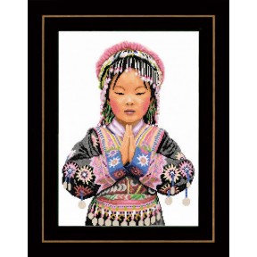 Дівчина з тайського гірського племені Набір для вишивання хрестиком LanArte PN-0200967