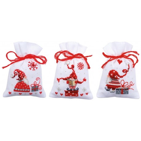Рождественские гномы (мешочки для саше) Набор для вышивания