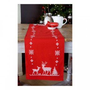 Рождественские олени (дорожка на стол) Набор для вышивания крестом Vervaco PN-0147225