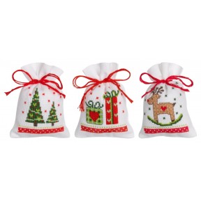 Рождественские фигурки (мешочки) Набор для вышивания крестом Vervaco PN-0188100