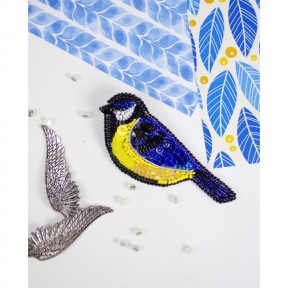 Прыдкая синичка Набор для вышивки бисером украшения на натуральном художественном холсте Абрис Арт AD-232