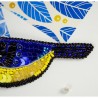 Прудка синичка Набір для вишивання бісером прикраси на натуральному художньому холсті Абрис Арт AD-232