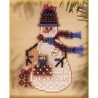 Снеговик с подарком Набор для вышивания крестом Mill Hill