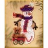 Снеговик с мишкой Набор для вышивания крестом Mill Hill MHSC37