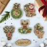 Оленята Комплект новорічних іграшок Набір для вишивки по дереву Virena КНІ_МІНІ_120