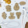 Оленята Комплект новорічних іграшок Набір для вишивки по дереву Virena КНІ_МІНІ_120