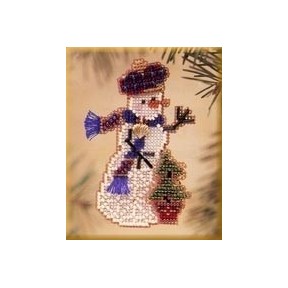 Снеговик с ёлочкой Набор для вышивания крестом Mill Hill MHSC40