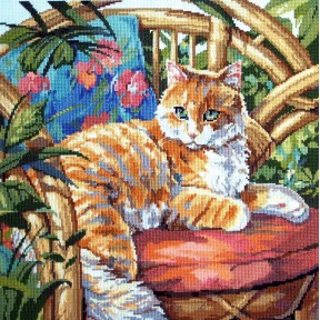 Кішка на Сонці Набір для вишивання хрестиком Classic Design 4568