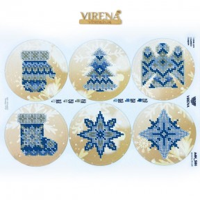 Игрушки на ёлку Схема для вышивания бисером Virena А4Н_586