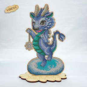 Зимний дракон Набор для вышивки бисером на деревянной основе Virena ФІН_100