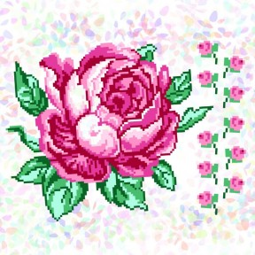 Троянда Флізелін пришивний водорозчинний з малюнком Confetti K-361