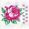 Роза Флизелин пришивной водорастворимый с рисунком Confetti