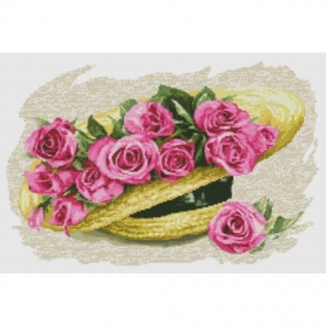 Букет роз в шляпе Набор для вышивки крестиком Dantel 166D фото