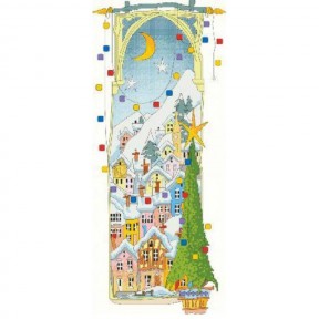 Різдвяний краєвид Канва з нанесеним малюнком для вишивання хрестом Світ можливостей 543СМД