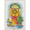 Новогодние двери Набор для вышивания крестом Світ можливостей