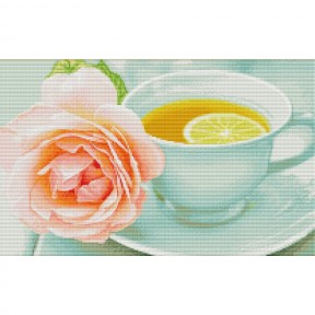 Чай з ароматом троянд Набір для вишивання хрестиком Світ можливостей 119 SM-NСМД