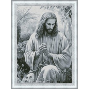 Иисус на масличной горе Электронная схема для вышивания крестиком Р-0029ИХ