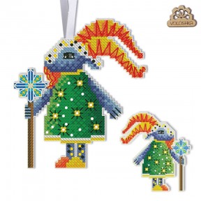 Сказочные звери. Цап Набор для создания новогодней игрушки крестиком на пластиковой канве Virena VPC_024
