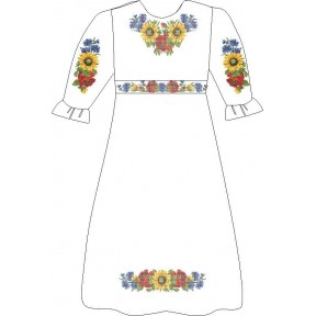ВПДП-4. Заготовка для вишивки бісером Дитяче плаття домоткане