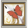 СД-234. Схема для вишивки бісером Метелик на троянді.