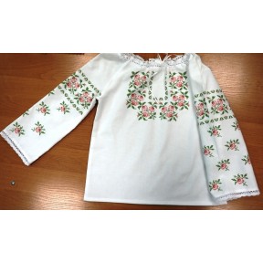 ШВД-01. Пошита дитяча блузка білий, 134, домоткане полотно (100% бавовна)