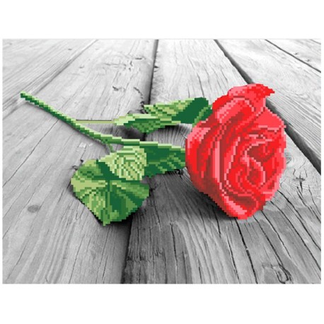 Набір для вишивання бісером Червона троянда. СКМ-258ч фото