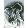 АМС-002. Алмазная мозаика Иисус в молитве. 30х40см фото