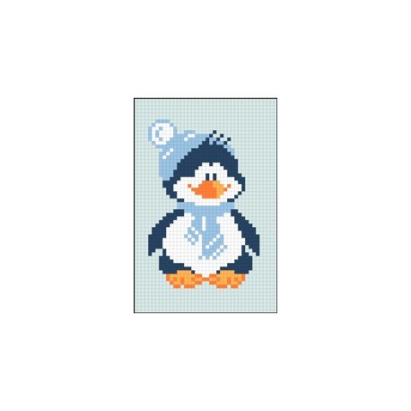 АМД-115. Алмазная мозаика детская Пингвинчик. 10х15см фото