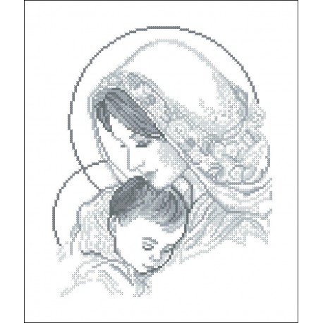КРМ-70. Схема для вишивки бісером Мадонна і дитя. фото