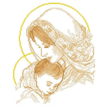 КРМ-71. Схема для вишивки бісером Мадонна і дитя. фото