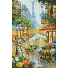 АМС-131. Набір алмазної мозаїки Літній дощ у Парижі 28х43см