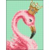 АММ-101. Алмазная мозаика Розовый фламинго. 13х18см фото