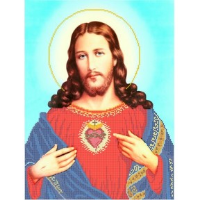 КРВ-071. Схема для вишивки бісером Непорочне серце Ісуса.