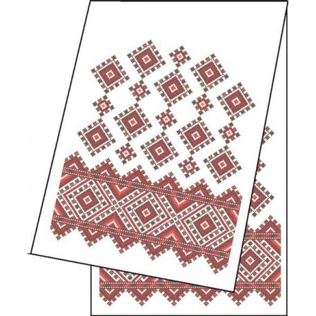 СВРг-22. Рушник Червоне і чорне. Схема для вишивки бісером фото