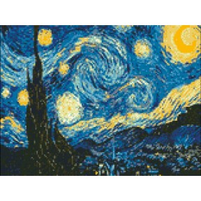 АМС-158. Ван Гог. Зоряна ніч. Алмазна мозаїка 30х40см