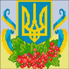 АМК-127. Герб Украины Тризуб. Алмазная мозаика