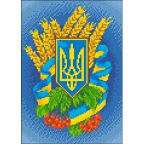 АМВ-111. Герб Украины Тризуб. Алмазная мозаика 21х30см