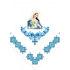 Х-028. Схема для вишивки бісером Фана церковна Непорочне серце Марії.