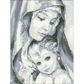 АМС-021. Мадонна і дитя. Алмазна мозаїка 30х40см