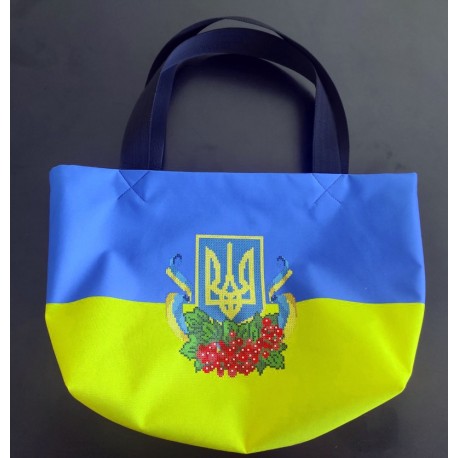 Еко-сумка | шопер для вишивки бісером або нитками Герб України - Тризуб