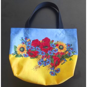Еко-сумка | шопер для вишивки бісером або нитками Карта України в квітах