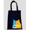 Эко-сумка (шопер) для вышивки бисером или нитками Кот