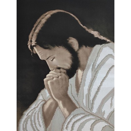 КРВ-086. Схема для вишивки бісером Молитва Ісуса (сепія).