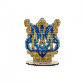 Герб Украины Набор для вышивки крестом и бисером на деревянной основе VOLOSHKA VW_003