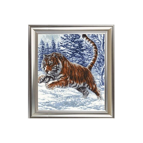 Набір для вишивки хрестиком Золоте Руно ДЖ-019 Стрибок тигра