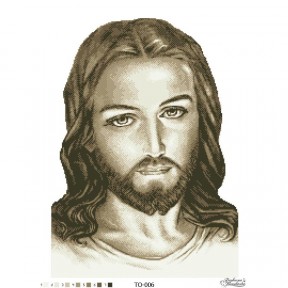 Набор для вышивания бисером Барвиста Вышиванка Иисус бежевый 45х60 ТО006ан4560k