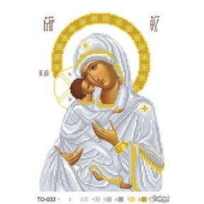 Набор для вышивания бисером Барвиста Вышиванка Владимирская икона Божией Матери 23х32 ТО033ан2332k