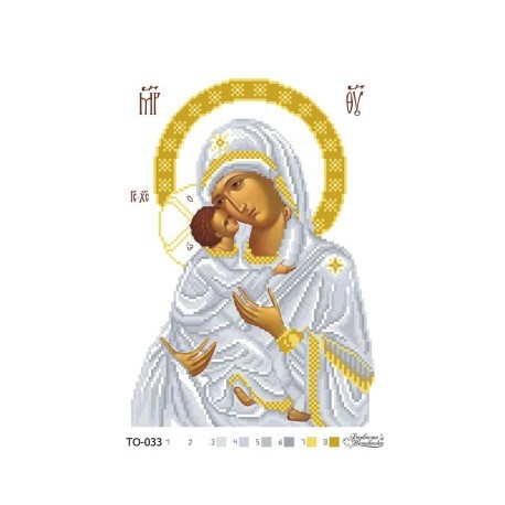 Набор для вышивания бисером Барвиста Вышиванка Владимирская икона Божией Матери 23х32 ТО033ан2332k