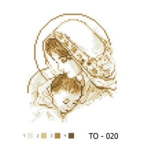 Набор для вышивания бисером Барвиста Вышиванка Мария с ребенком коричневая 16х19 ТО020пн1619k