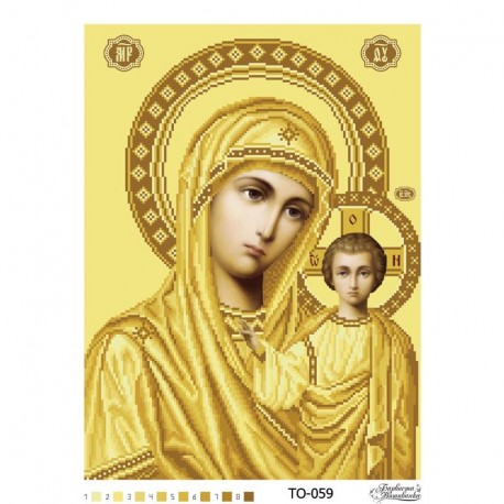 Набор для вышивания бисером Барвиста Вышиванка Казанская Икона Божией Матери 32х43 ТО059пн3243k
